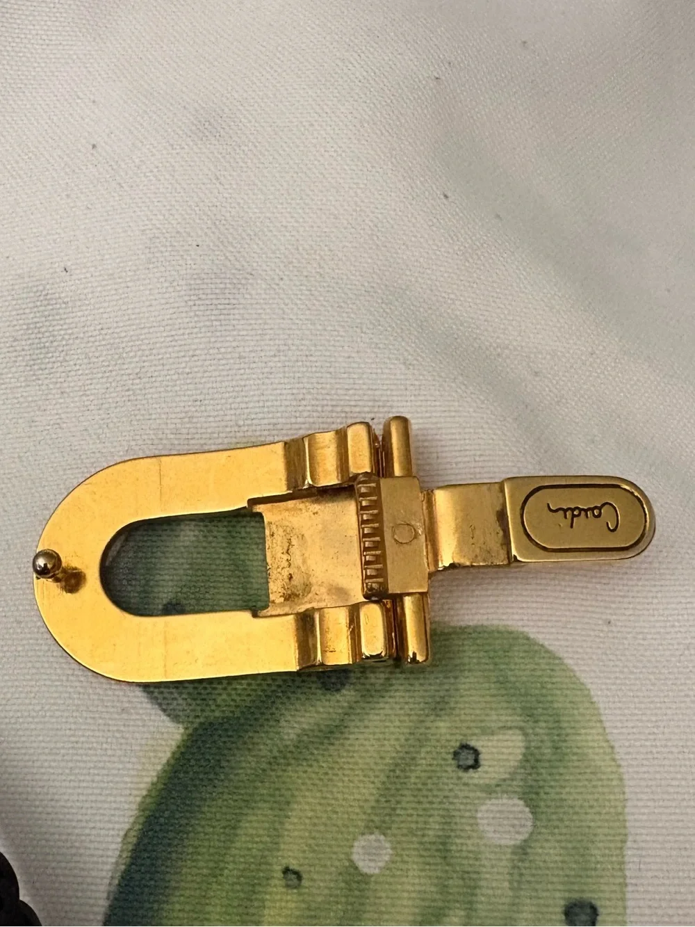Gold-Tone Cash Clip with Signature Accent